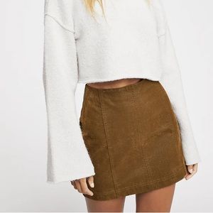 Free People modern femme faux leather and suede skirt